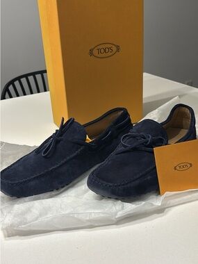 Tod's Gammino loafers Navy Suede Lace-Top Driving Loafers